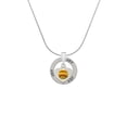 thumbnail image 2 of Delight Jewelry Silvertone Softball in Heart Joy Ring Charm Necklace, 18", 2 of 4