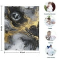 thumbnail image 4 of Black White Gold Marble Pattern Blanket,Comfortable Soft Flannel Throw Blanket,All Season,Warm Lightweight Blankets for Sofa Bed Couch Living Room Chair,30"x40", 4 of 4