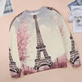 thumbnail image 6 of Eiffel Tower Womens Oversized Sweatshirts Hoodies Crewneck Casual Tops Comfy FallWinter Clothes 2024, 6 of 7