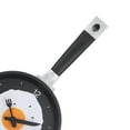 thumbnail image 3 of Wall Clock ABS Fried Egg Frying Pan Shape Silent Battery Operated Wall Clock for Bedroom Living Room Kitchen Black, 3 of 12