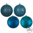 thumbnail image 2 of Vickerman 2.4" Sea Blue 4-Finish Ball Ornament, 24 per Box, 2 of 2