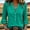 Blue, variant on Henley V Neck Shirts Women 3/4 Bell Sleeve Blouses Button Up Casual Tops Tiered Ruffle Cuffs Loose Fit Basic Tees Summer Fall Lightweight Elegant Office Workwear