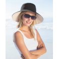 thumbnail image 2 of Womens Foldable Shapeable Brim Sun Hat UPF 50+ Cotton Wide Brim Beach Adjustable Chin Strap Hat Sun Protection Cap, 2 of 5