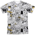 thumbnail image 1 of Batman Men's  Comic All Over Sublimation T-shirt White, 1 of 2