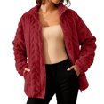 thumbnail image 2 of ZUKMRJPC Womens Fleece Jacket Full Zip Up Stand Collar Oversized Sweatshirt Fall Winter Warm Solid Color Casual Outwear with Pockets, 2 of 9