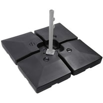 Bibana 4pcs 200LB Square Patio Umbrella Base Water Filled Umbrella Stand Suitable for All Kinds Of Cross Tiles