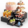 thumbnail image 1 of Juego de expositores con forma de cubo acrílico Buffet Risers Ngdiluxury, 6 unidades, 1 of 7