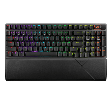 ASUS ROG Strix Scope II 96 Wireless Gaming Keyboard, Dampening Foam & Switch-Dampening Pads, Hot-Swappable Pre-lubed ROG NX Snow Switches, RGB-Black