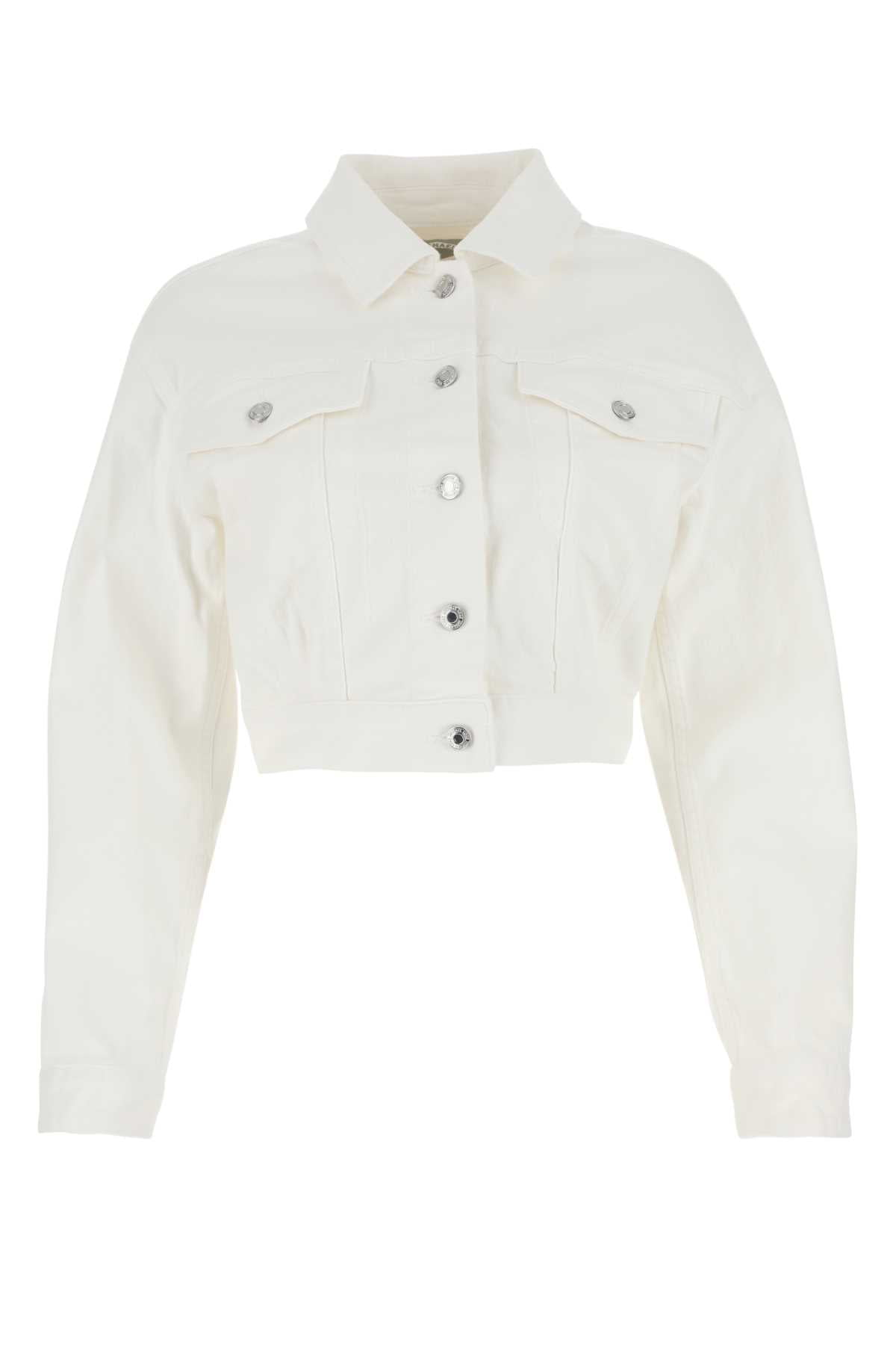 White stretch denim jacket - Walmart.com