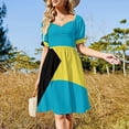 thumbnail image 4 of Bandera: Bahamas Vestido de manga corta Ropa de mujer Vestido de mujer Vestido sensual para mujer, 4 of 7