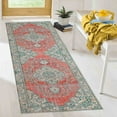 thumbnail image 3 of Rugs, Boho Rug, Accent Rug, Turquoise Rugs, Entryway Rugs, Printed Stye Rug, Bathroom Rug, Floor Rug, Farmhouse Rug, Red Rug, Home Decor, 3.3'x9.2' - 100x280 cm, 3 of 7