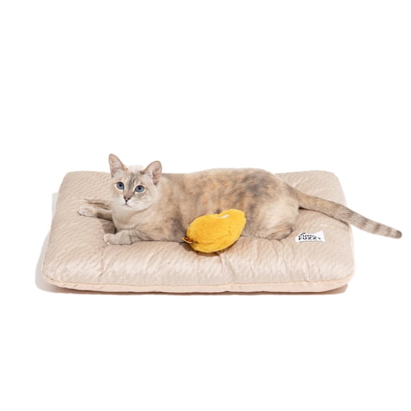 Alfombra de cama para mascotas FUNNY FUZZY, 60 x 45 x 6 cm, reversible, color beige