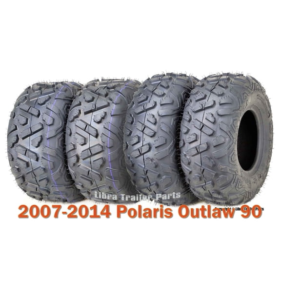 2007-2014 Polaris Outlaw 90 Full Set tires 19x7-8 & 18x9.5-8 Big Horn Style