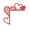 Pink, variant on Valentine's Day Door Corner Decorations Wooden Crafts with Heart Design for Door Top Corner Frame Decoration Durable and Elegant