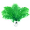 thumbnail image 1 of Plumas artificiales de avestruz verde para plantas voladoras, 15 unidades, 30 a 35 cm, 1 of 6