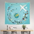 thumbnail image 2 of Pofeuu Travelling on Airplane Print Wall Tapestry Decoration Wall Hanging Tapestry 60 x 51 Inch, 2 of 6