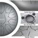 thumbnail image 4 of Tambor de acero LEKATO Hanpan de 10 pulgadas y 11 notas en re mayor, 4 of 7