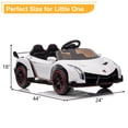 thumbnail image 5 of UBesGoo 12V Licensed Lamborghini Electric Ride on Cars for Kids, Powered Ride on Toys Cars for Girl Boys, with Parent Remote Control, Bluetooth Music - White, 5 of 11