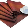 thumbnail image 4 of Placemats Set of 8 Washable Durable Placemat Vinyl Heat Resistant Non-Slip Table Mats Indoor Outdoor (Scarlet Red), 4 of 6
