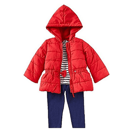 Little Me Kids 3-Piece Jacket Pants Shirt Set ( 4T - Red Multi )