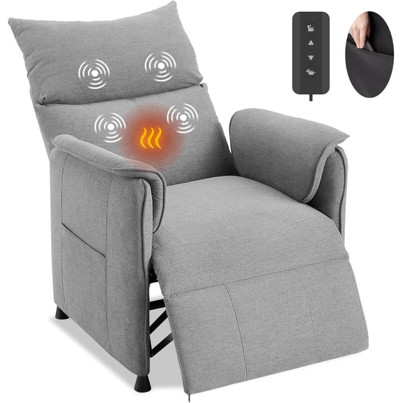 Power Lift Recliner Chair with Remote - Electric Recliner with Padded Backrest & Side Pockets - Living Room Chair with Rocking Function - Recliners on Clearance for Elderly