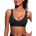 thumbnail image 1 of Top de Bikini CRZ YOGA con Relleno, Tirantes Anchos en V, Negro, Talla L, 1 of 6