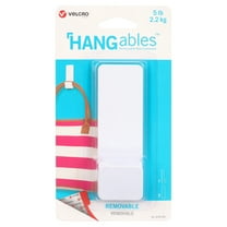 VELCRO Brand HANGables® Removable Hook | Easy-to-Remove Wall Fasteners | Damage-Free, Non-Permanent Hooks | 5lb White 1 ct