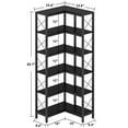 thumbnail image 2 of IRONCK 6-Tier Corner Shelf, Industrial L-shaped Display Bookshelf, Freestanding Bookcase for Living Room Home Office, Black, 2 of 6