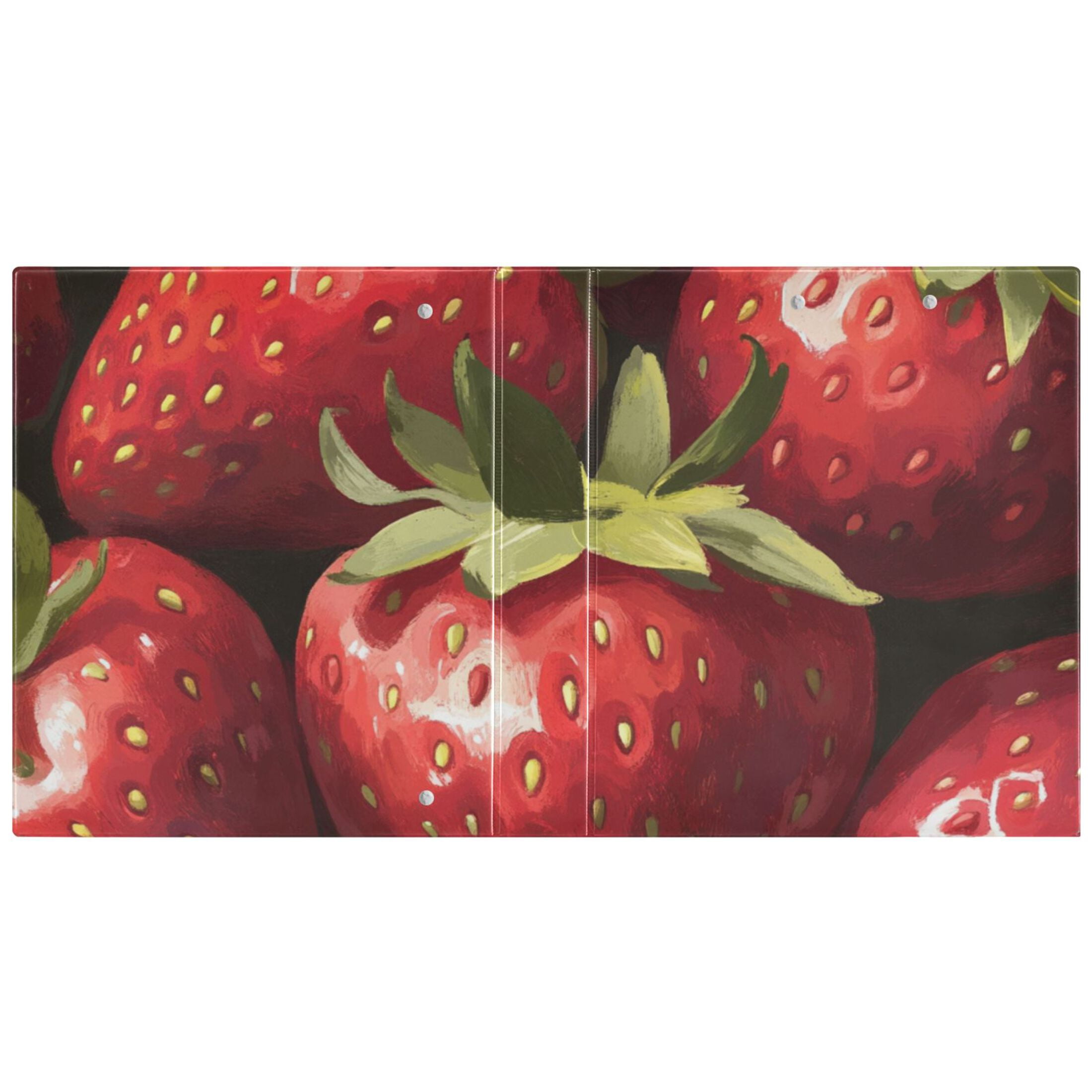 Many Strawberries 3 Ring Binders 1.5 inch Hardcover File Folders with Interior Pockets A4 Size Organizer for School Office Hospital