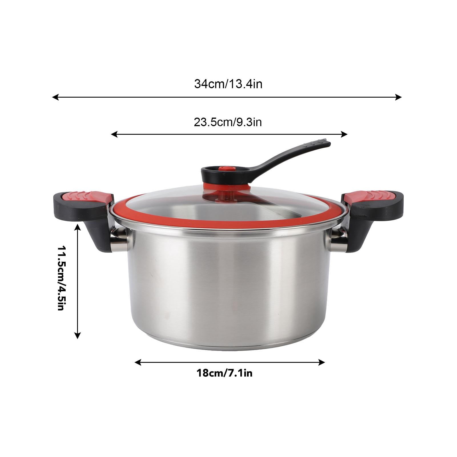 LAZIOEGR 3.5L 304 Stainless Steel Pressure Cooker – Large Capacity, Fire‑Proof, Dual‑Ear Soup Pot for Home & Commercial Use