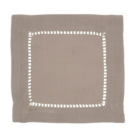 Saro Lifestyle Hemstitched Border Cocktail Napkin (Set of 12)