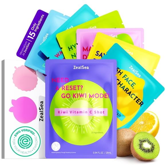 Mascarilla facial ZealSea de 7 unidades, hidratante, clean beauty