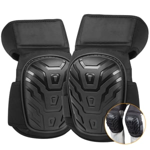 CshidWorld Professional Gel Knee Pads Heavy-Duty Black