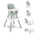 thumbnail image 1 of Silla alta Jeep Milestone 6 en 1 de Delta Children: silla alta que se convierte en taburete, asiento elevado, silla para niños pequeños, mesa de actividades, escritorio y silla, verde salvia, 1 of 5