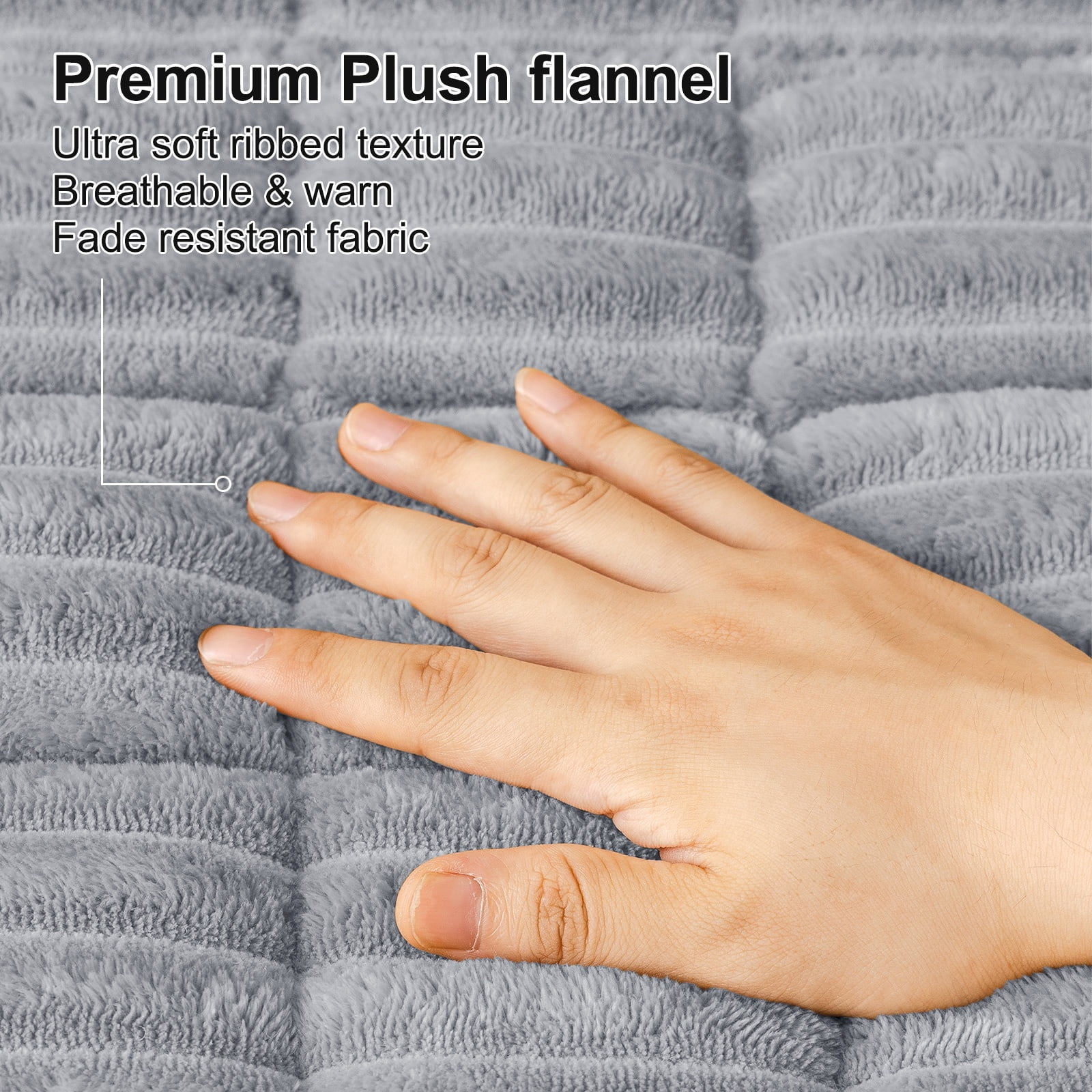 decorUhome Couch Covers for 2 Cushion Couch Sofa, Non Slip Fuzzy Couch Covers for Pets, Washable Slipcover for Dogs(Grey, 27.6" x 59")