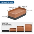 thumbnail image 2 of 4.3 Inch Furniture Risers Rectangle Bed Lifters Adjustable Stackable Couch Riser, Brown 4 Pack, 2 of 6