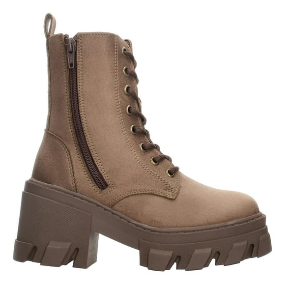 Botín Mujer Berlín Café Tacón 7.5 Cm Cintas Zipper Dama cafe 26 MX