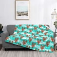 thumbnail image 2 of Fotbe Lobsters Of Turquoise Waves Manta de Franela con Estampado, Manta Ultrasuave para Cama, Sofá, Auto, Hipoalergénica y Antibolitas-40"x30", 2 of 6
