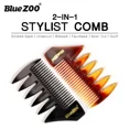 thumbnail image 2 of black  Professional Fish Bone Shape Hair Brush Double Side Tooth Combs Man Hair Styling Tool Barber Hair Dyeing Cutting Coloring Brush, 2 of 5