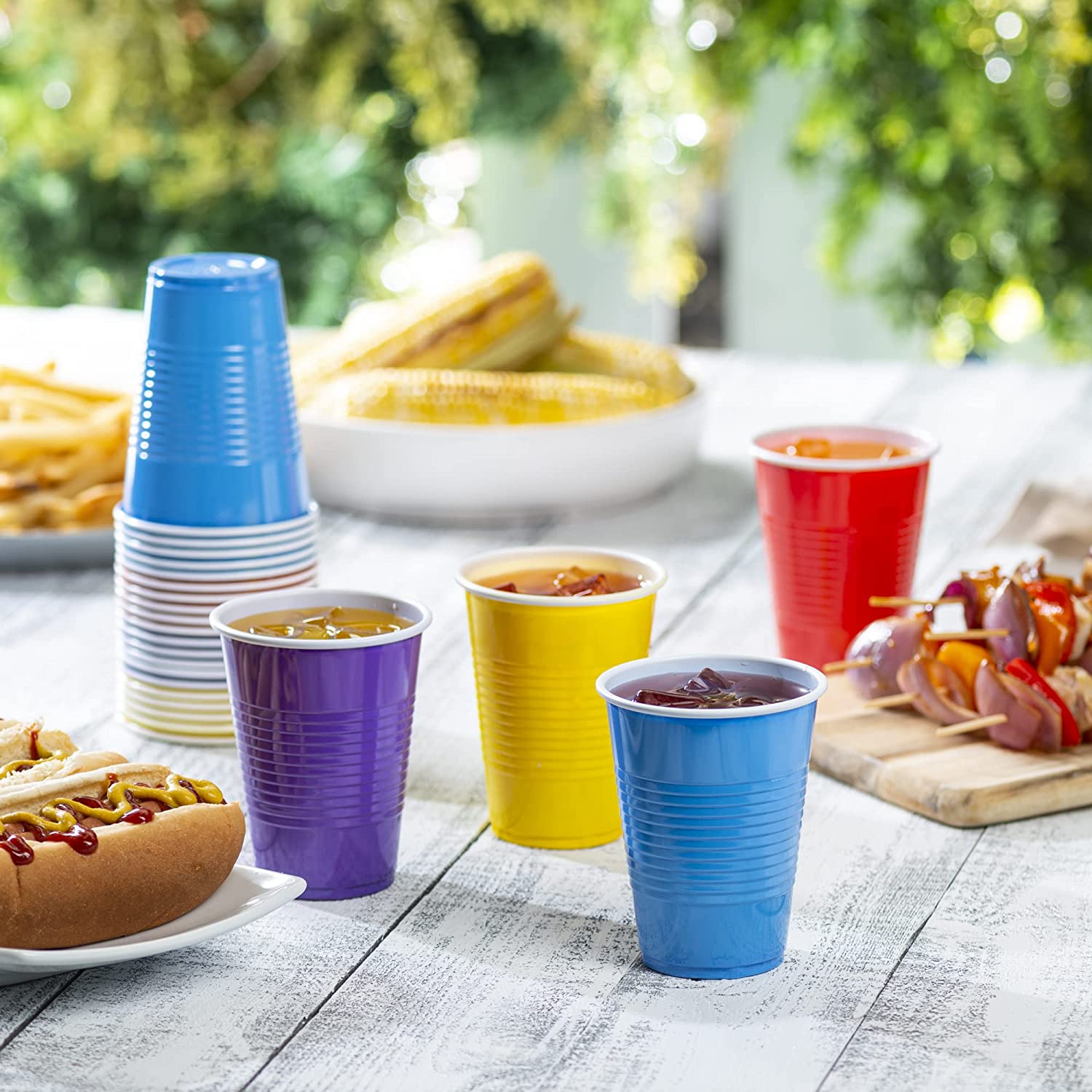 GUSTO 9 Oz Plastic Cups, 240-Pack Assorted photo 3