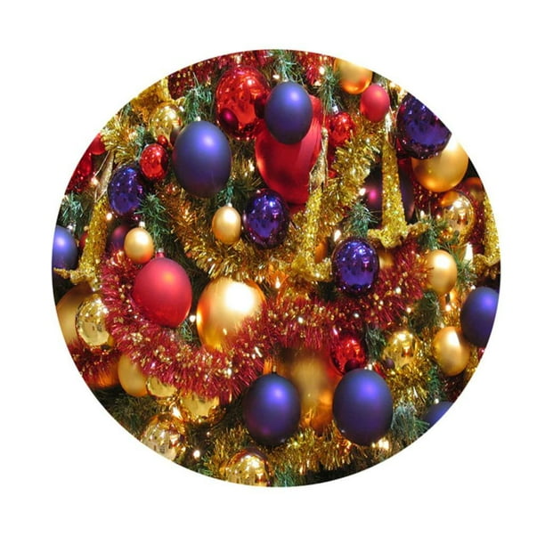 Mantel navideño redondo para mesas de comedor redondas de 120 cm. 9