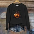 thumbnail image 4 of Kaliqueen Halloween Sweatshirts for Women Spooky Season Funny Long Sleeve Graphic Crewneck Pullover Tops Loose Fit Holiday Outfits with Multi Print, 4 of 6