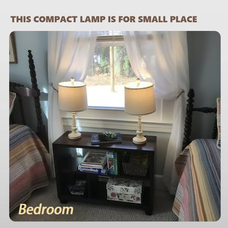 Oneach 20.25" Farmhouse Table Lamp Set of 2, Beige photo 6