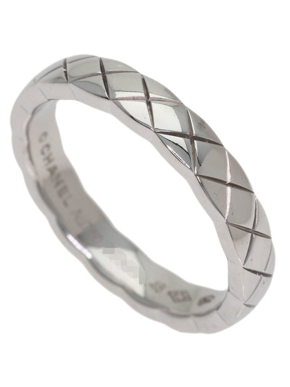 Pre-Owned Chanel Coco Crush Small #48 Ring, 18K White Gold, Women's.