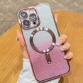 thumbnail image 6 of for Magnetic iPhone 14 Pro Max Phone Case with Full Camera Lens Protector [Compatible with Magsafe][N52 Magnets] Luxury Plating Cute Bling Clear 14 Pro Max Case for Women Men Girls, Pink, 6 of 12