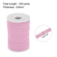 thumbnail image 2 of Flat Elastic Band for Sewing 1/8" x 109 Yards Light Pink Braided Stretch Strap Cord Roll for Wigs Crafts, 2 of 5