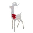 thumbnail image 3 of 52" Lighted White Mesh Standing Buck Outdoor Christmas Decoration Clear Lights, 3 of 6
