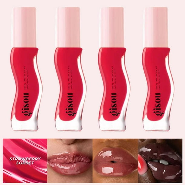 SUQI Gisou Honey Infused Lip Oil - STRAWBERRY SORBET - Full Size