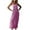 Pink, variant on Antinious Ladies Casual Loose Stripe Sleeveless Round Neck Soft Comfortable Long Style Dress