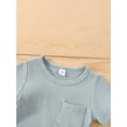 thumbnail image 4 of Franhais Newborn Infant Outfits Sets, Ribbed Knit Short Sleeve T-shirt + Short Pant Clothes Set, 4 of 9